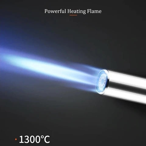 High-Intensity Gas Brazing Torch with Adjustable Flame and Hose