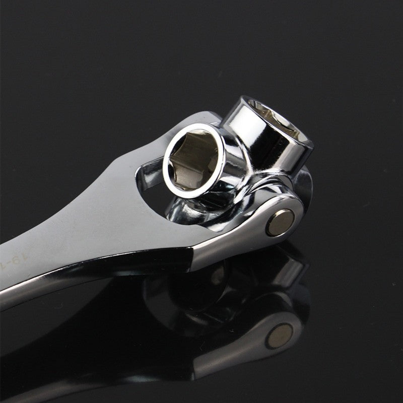 8-in-1 Universal Multi-Function Socket Wrench with 360° Rotating Heads