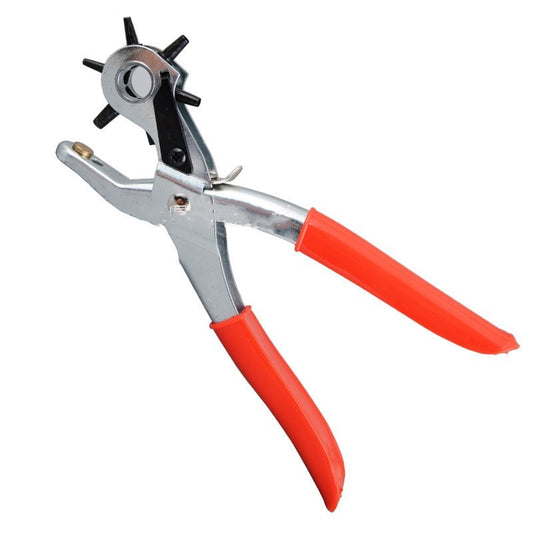 Revolving Leather Hole Punch Pliers with 6 Punch Sizes
