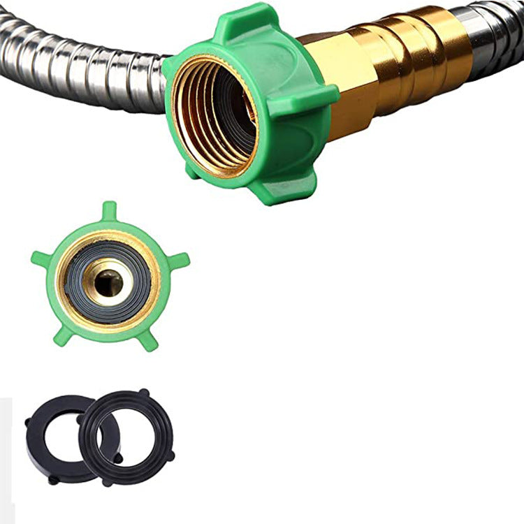 Kink-Resistant Stainless Steel Garden Hose with Adjustable Brass Nozzle
