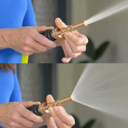 Kink-Resistant Stainless Steel Garden Hose with Adjustable Brass Nozzle