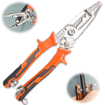 Multi-Function Insulated Wire Stripper with Cutter and Crimper