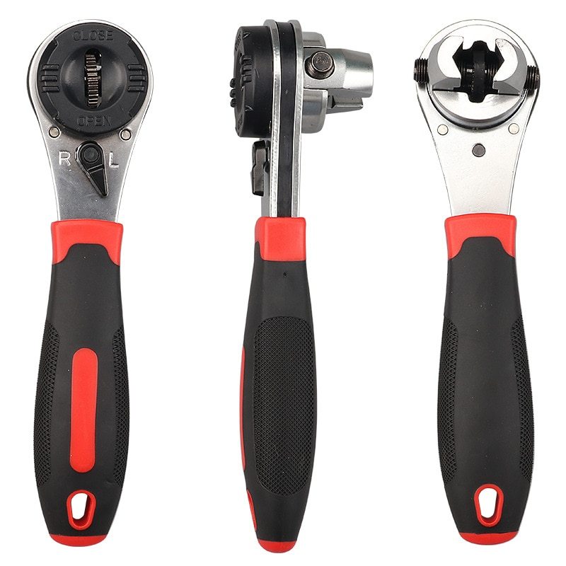 Double-Ended Adjustable Ratchet Wrench 6-22mm Metric