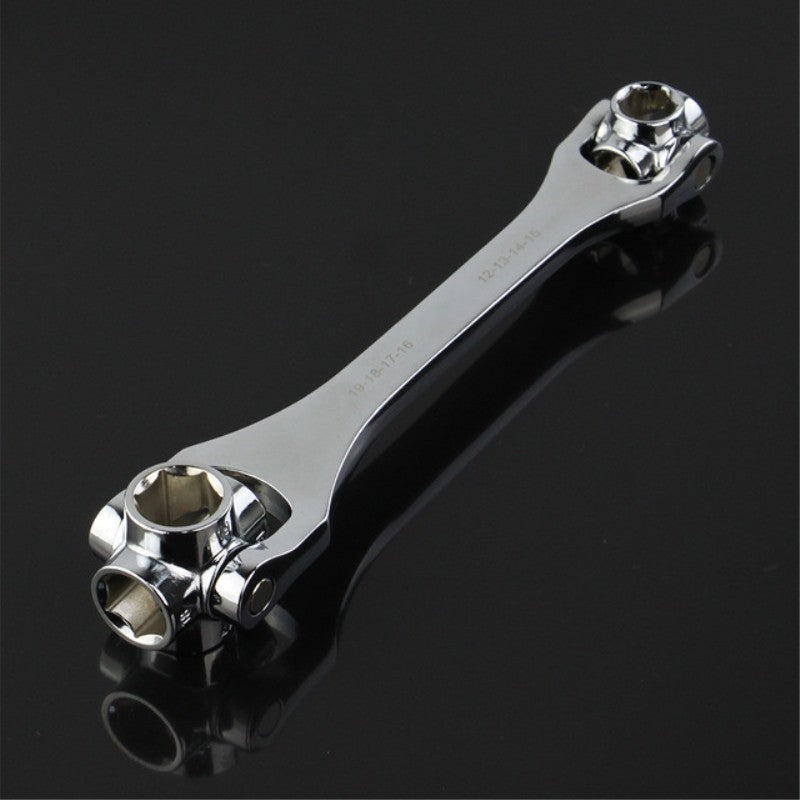 8-in-1 Universal Multi-Function Socket Wrench with 360° Rotating Heads