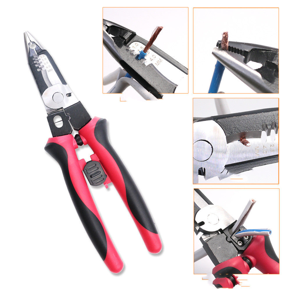 9-Inch Multi-Function Electrician's Pliers with Wire Stripper and Cutter