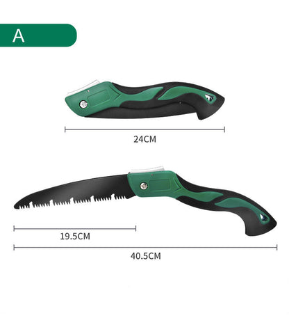 Portable Folding Pruning Saw with Triple-Cut Blade