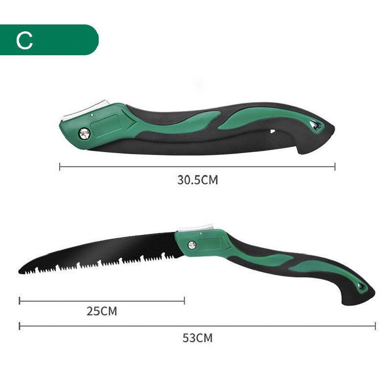 Portable Folding Pruning Saw with Triple-Cut Blade