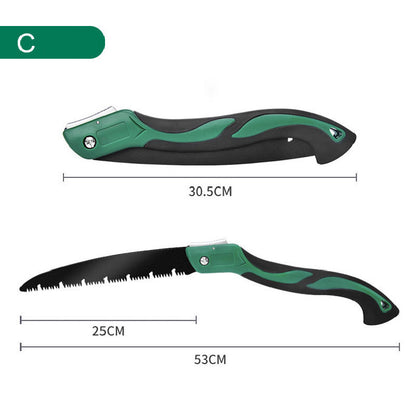 Portable Folding Pruning Saw with Triple-Cut Blade
