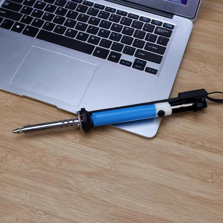 30W 110V Soldering Iron with Solder Sucker Pump – 2-in-1 Desoldering Tool for Electronics Repair