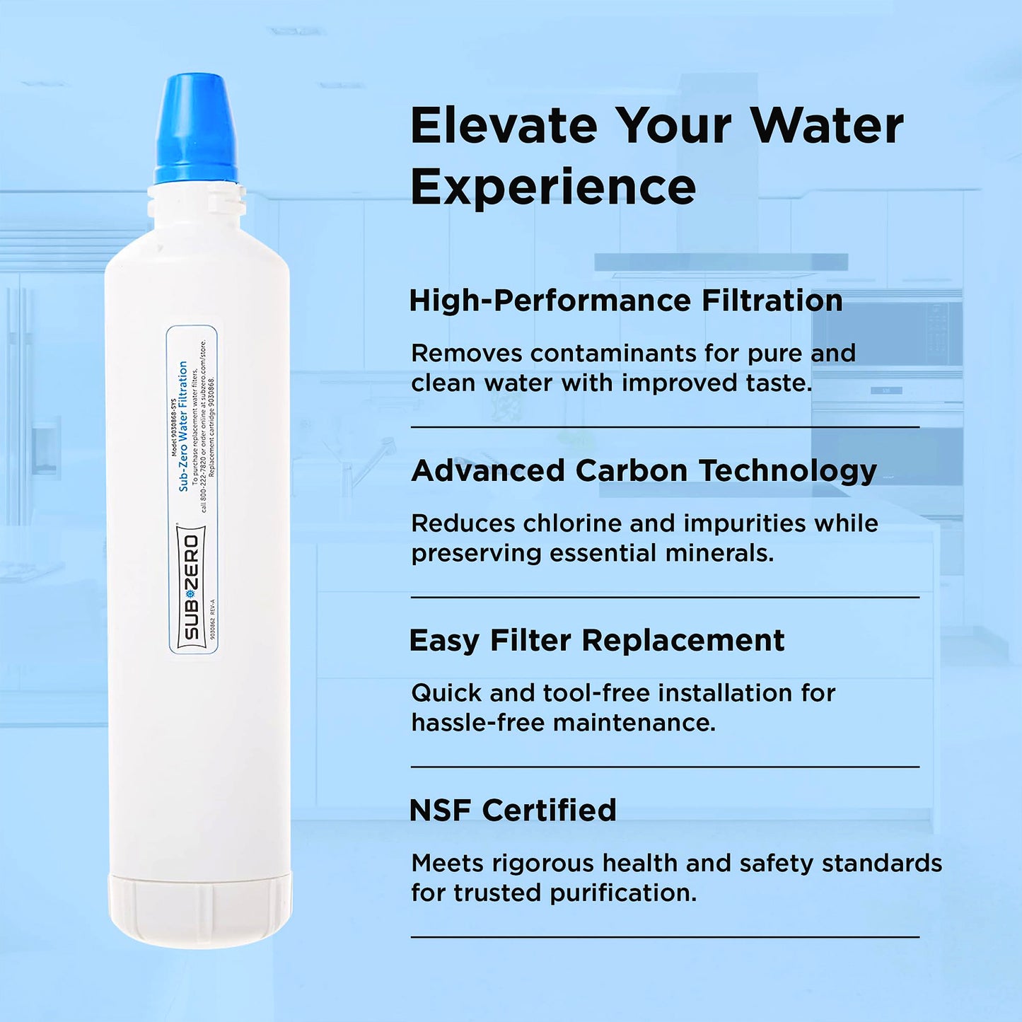Sub-Zero Air Cartridge 7042798 and 4204490 Water Filter Pack