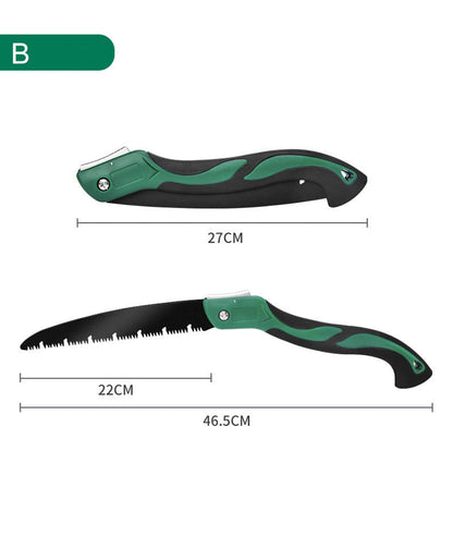 Portable Folding Pruning Saw with Triple-Cut Blade